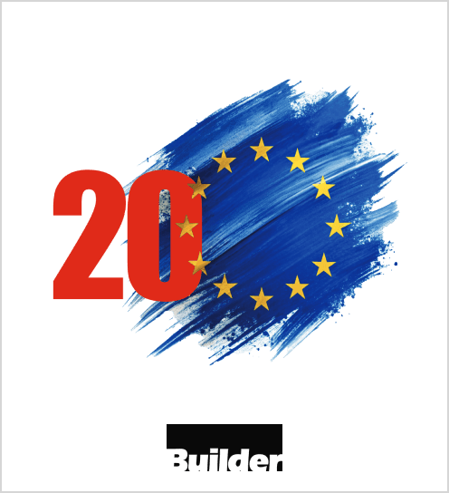 Logo Laury Buildera 20-lecia Polski w UE
