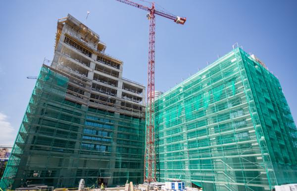 Wiecha na budowie Browarów Warszawskich