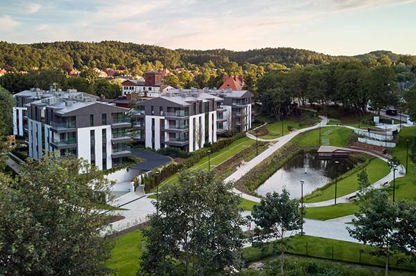 Osiedle Opacka nad Potokiem Oliwskim - przestrzeń otwarta