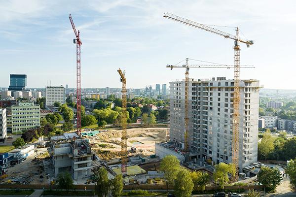 Atal Sky w budowie. Katowicki wieżowiec sięgnął 50 metrów