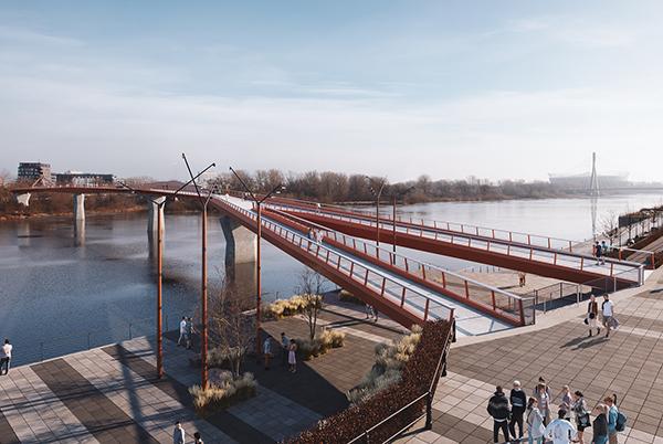 Nowy most w Warszawie. Prawie pół kilometra przeprawy dla pieszych i rowerzystów