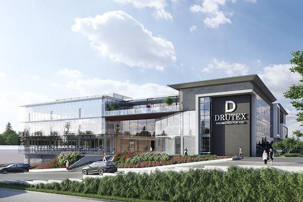 Nowy biurowiec Druteksu w budowie