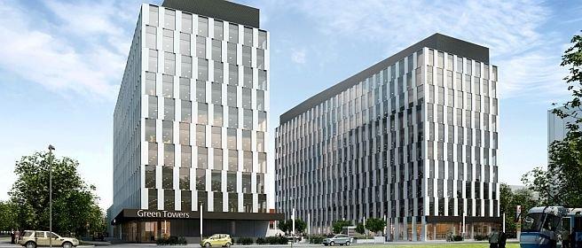 Skanska rozpoczęła budowę drugiego budynku biurowego w kompleksie Green Towers we Wrocławiu